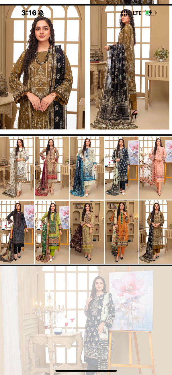 3pc.PRNTED DRESS